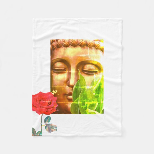 BuddhaTodayV2 #7 Gemütlicher Buddha Fleecedecke (Vorderseite)