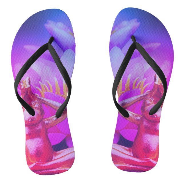 BuddhaTodayV3.blu #4 "Walk in Peace" Flip Flops (Fußbett)
