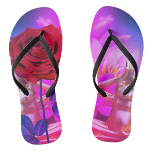 BuddhaTodayV3.pnk #4 "Walk in Peace" Flip Flops