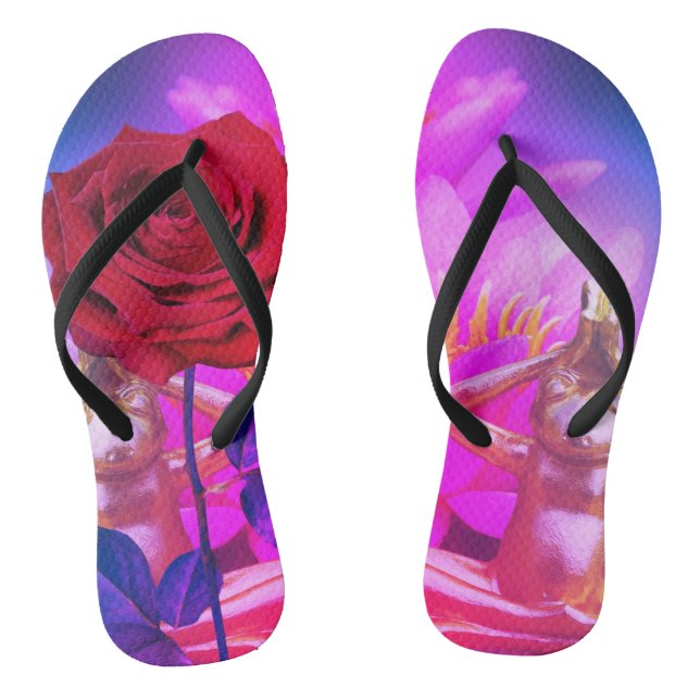 BuddhaTodayV3.pnk #4 "Walk in Peace" Flip Flops (Fußbett)