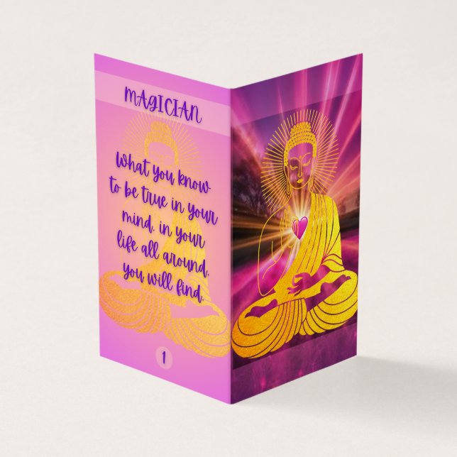 BuddhaTodayV4 - #1 Buddha "Message Book"-Karten Visitenkarten (Vorderseite)