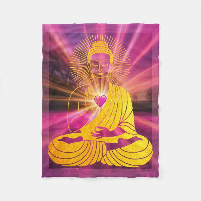 BuddhaTodayV4 #1 Gemütlicher Buddha Fleece Blanket (Vorderseite)