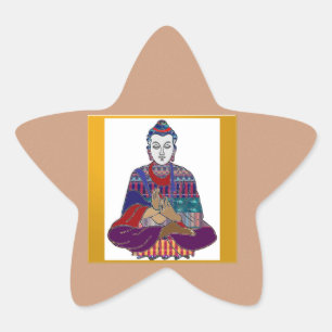 BUDDHAvorlagenyoga-Geist-Lord Teacher Meditation Stern-Aufkleber