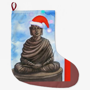 Buddhismus - Buddha - frohe Weihnachten Großer Weihnachtsstrumpf