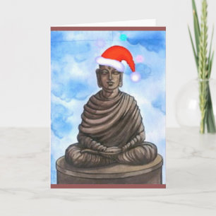 Buddhismus - Buddha - Frohe Weihnachtsfeier Feiertagskarte