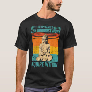 Buddhismus Buddha Retro Hilfe Gewollt Zen Buddhist T-Shirt