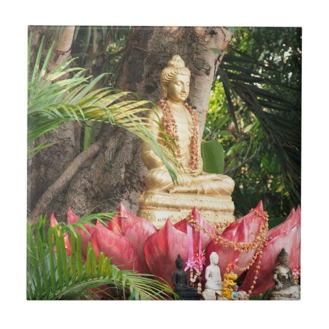 Buddhismus, Buddha, Statue, Religion, Golden, Asie Fliese (Vorderseite)