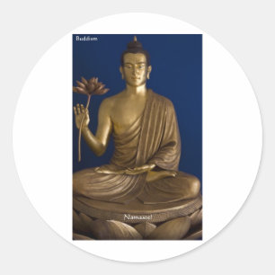 Buddhismus "Namaste" Geschenke Shirts Tassen Karte Runder Aufkleber