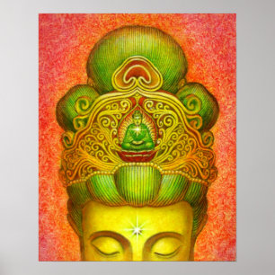 Buddhismus Poster Kuan Yin Buddha Crown Zen Buddhi
