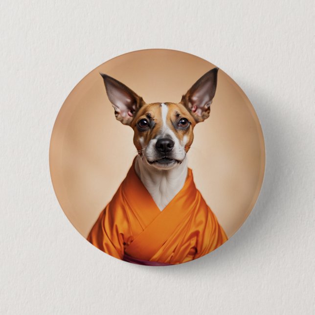 Buddhist Brazilian Terrier Button (Vorderseite)