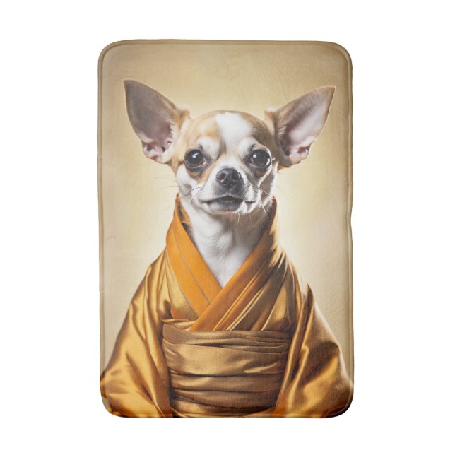 Buddhist Chihuahua Badematte (Vorderseite Vertikal)