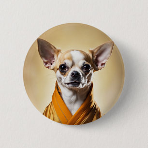 Buddhist Chihuahua Button