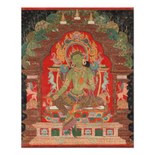 Buddhist Green Tara Newari Style Fotodruck