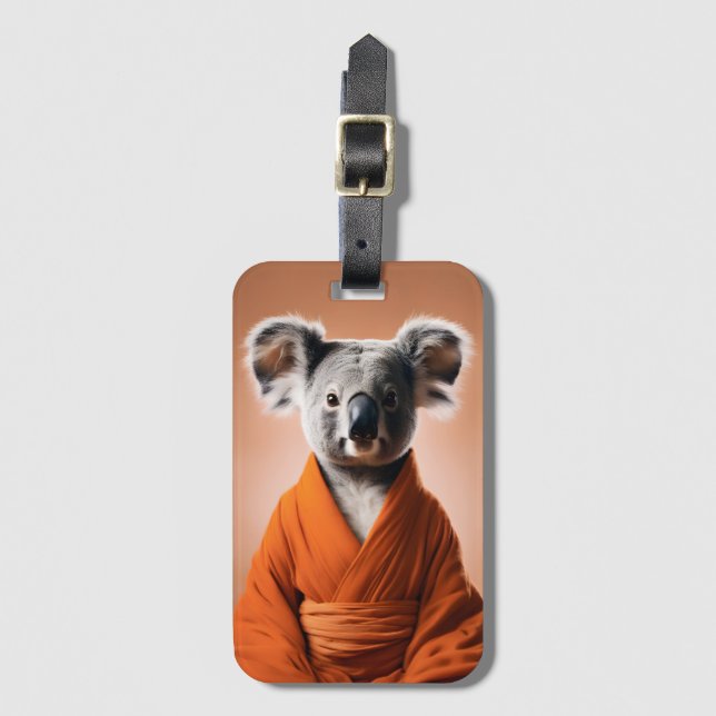 Buddhist Koala Gepäckanhänger (Vorderseite Vertikal)