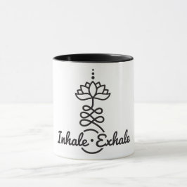 Buddhist Lotus Unalome Symbol / Inhale-Exhale Tasse