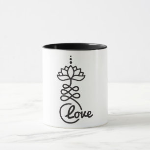 Buddhist Lotus Unalome Symbol/ Liebe Tasse