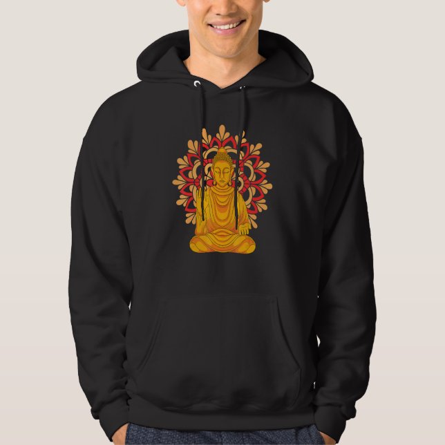 Buddhist Mandala Spiritual Meditation Zen Buddhism Hoodie (Vorderseite)