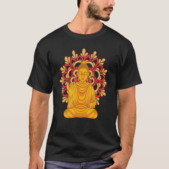 Buddhist Mandala Spirituelle Meditation Zen-Buddhi T-Shirt (Vorderseite)