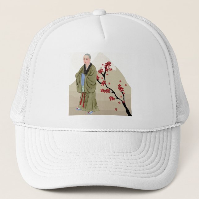Buddhist Monk Trucker Hat Truckerkappe (Vorderseite)