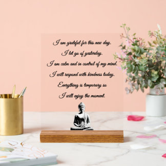 Buddhist Morning Prayer Acrylschild