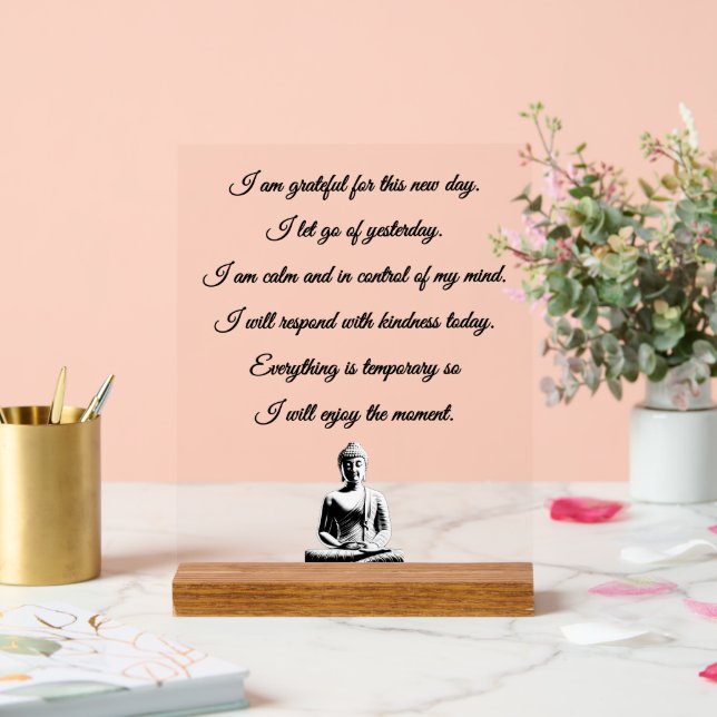 Buddhist Morning Prayer Acrylschild (Hochzeit)