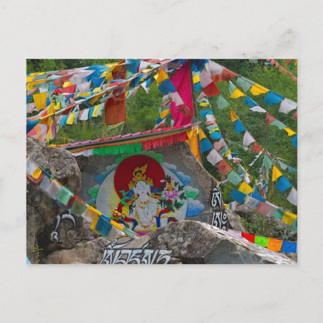 Buddhist Painting on Rocks Postkarte (Vorderseite)