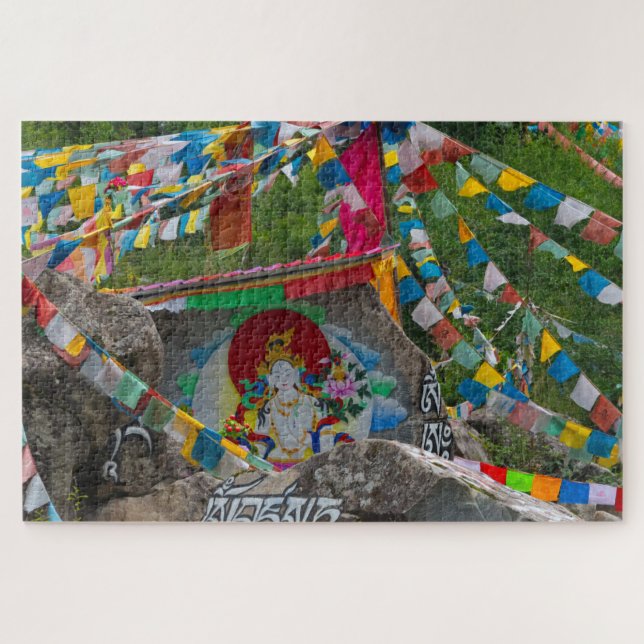 Buddhist Painting on Rocks Puzzle (Horizontal)