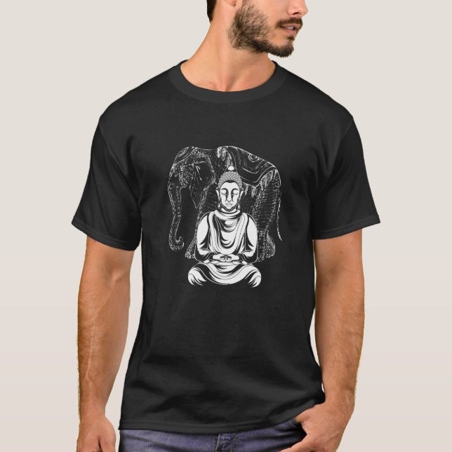 Buddhist Spiritual Meditation Zen Buddhism Elephan T-Shirt (Vorderseite)