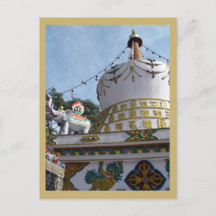 Buddhist Stupa Dalai Lama Temple Dharamsala Indien Postkarte