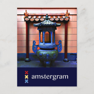 Buddhist Temple Amsterdam gram Postkarte