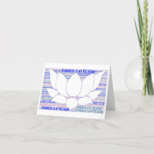 Buddhist themed greetings card dankeskarte