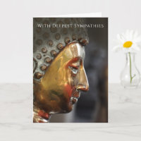 Buddhistische Beileidskarte mit Buddha-Bild