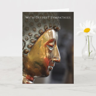 Buddhistische Beileidskarte mit Buddha-Bild Karte
