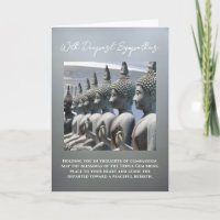 Buddhistische Beileidskarte mit friedlicher Buddha