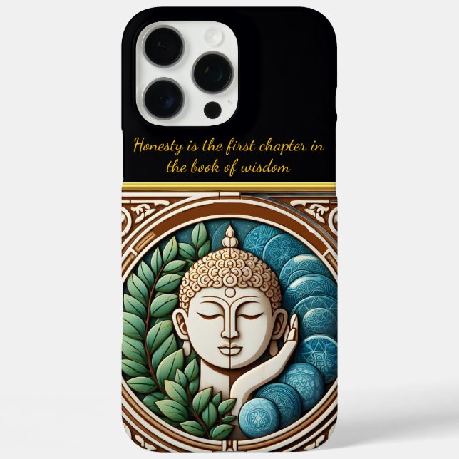 Buddhistische Carving mit Blätter und Orbs Case-Mate iPhone Hülle (Rückseite)