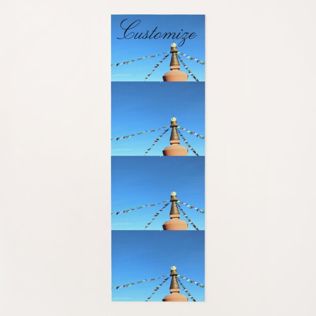 Buddhistische Duma mit Gebetsfahnen Thunder_Cove Yogamatte (Vorderseite)