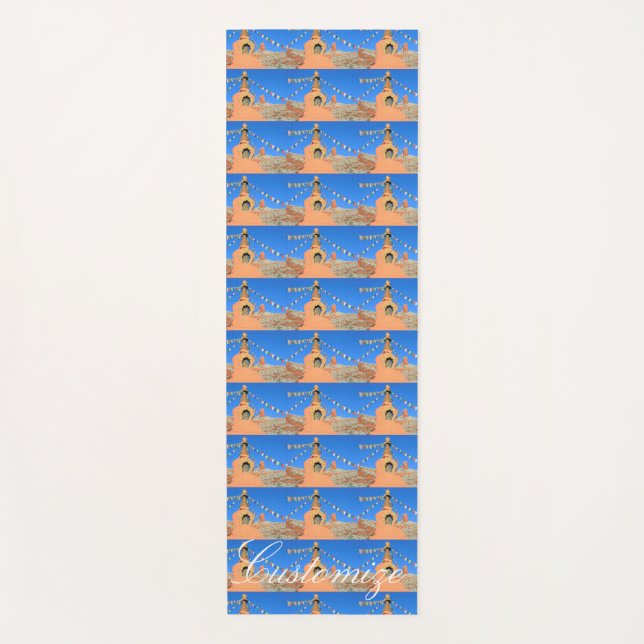 Buddhistische Duma mit Gebetsfahnen Thunder_Cove Yogamatte (Vorderseite)