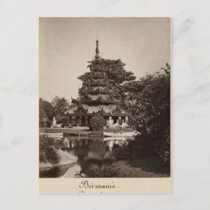 Buddhistische Erholung, Moulmein, Birma, c.1875 Postkarte