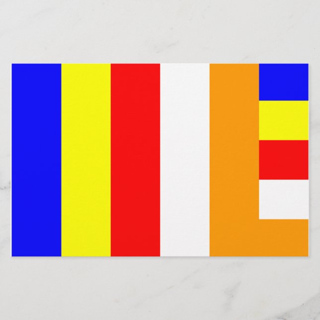 Buddhistische Flagge Briefpapier (Vorderseite)