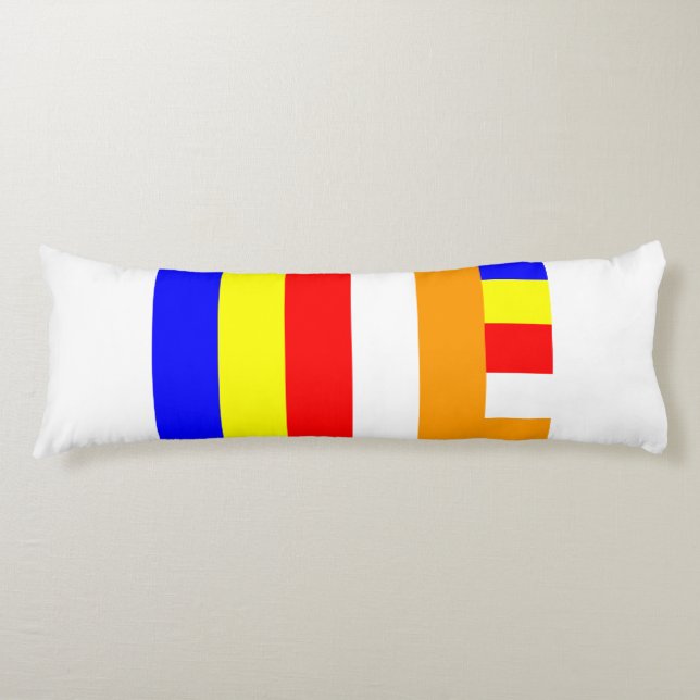 Buddhistische Flagge Seitenschläferkissen (Vorderseite)