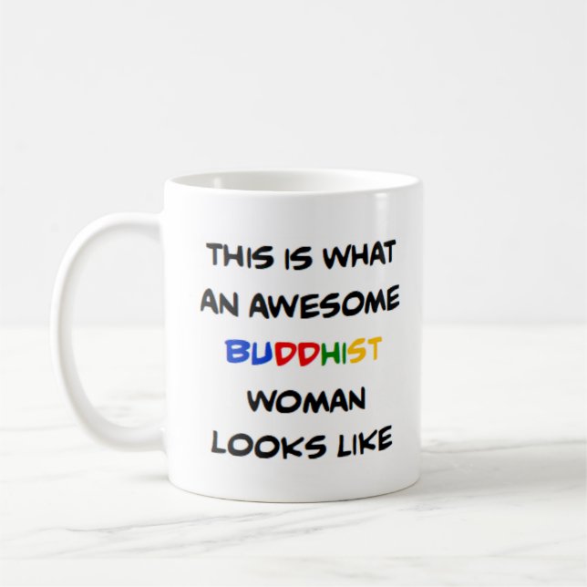 buddhistische Frau, großartig Kaffeetasse (Links)