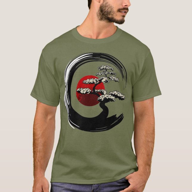 Buddhistische Gabe Männer Frauen Enso Circle Zen B T-Shirt (Vorderseite)