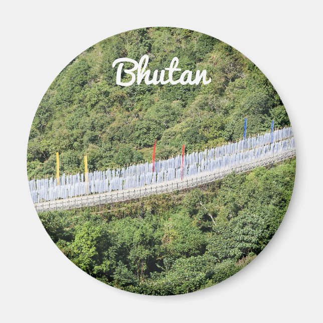 Buddhistische Gebetsfahnen - Bhutan Magnet (Vorne)