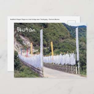 Buddhistische Gebetsfahnen - Bhutan Postkarte