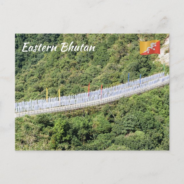 Buddhistische Gebetsfahnen - Bhutan Postkarte (Vorderseite)