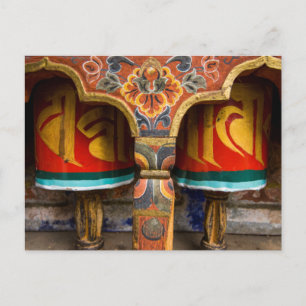 Buddhistische Gebetsrolle, Bhutan Postkarte