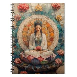 Buddhistische Göttin Quan Yin Portrait Malerei Art Notizblock