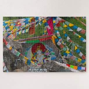 Buddhistische Malerei auf Felsen Puzzle