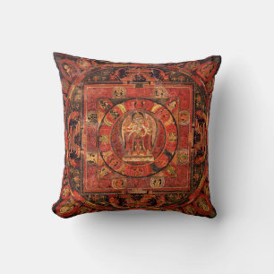 Buddhistische Mandala des Mitleids Kissen