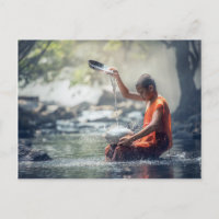 Buddhistische Mönch-Waschpraktiken